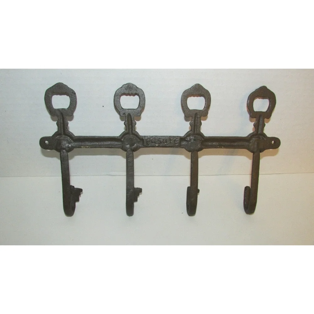 Cast Iron wall hook key holder skeleton KEYS letters NEW Gasare NIB decor